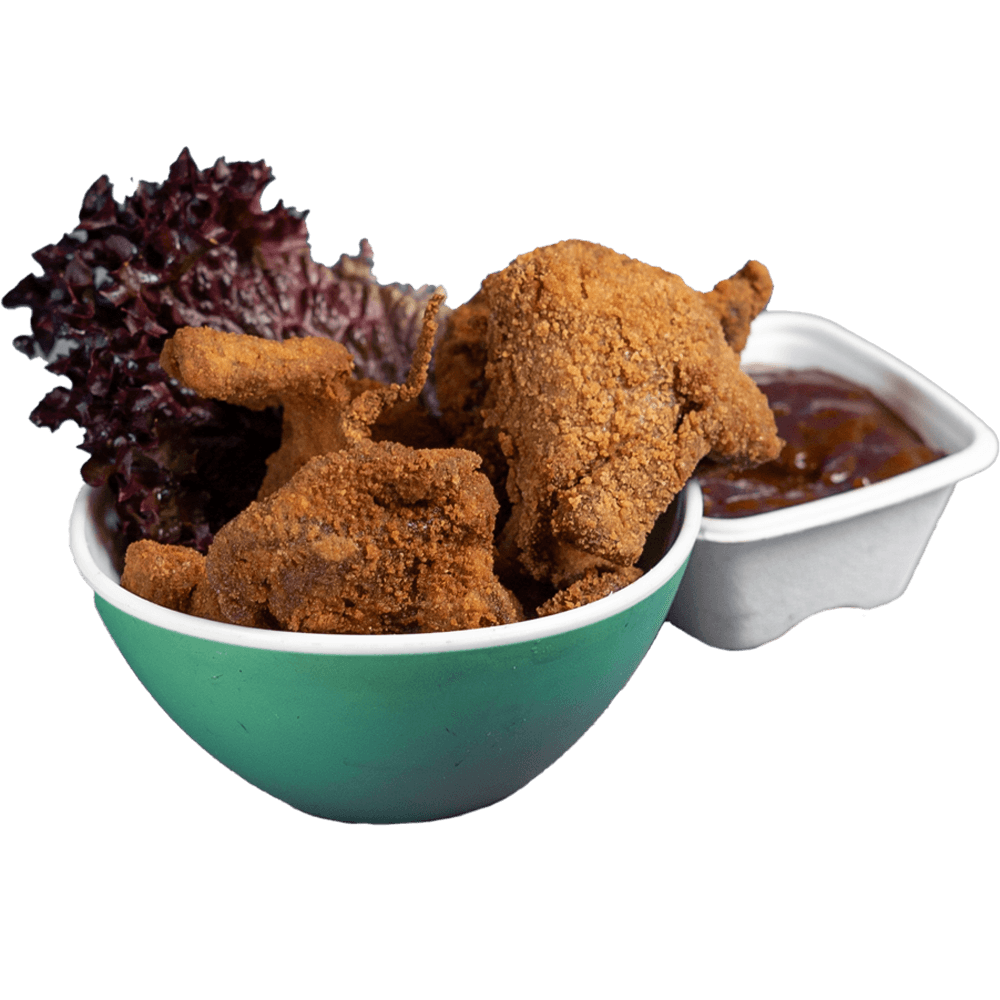 Nuggets with BBQ dip - Vegan side at Lia's Kitchen Berlin